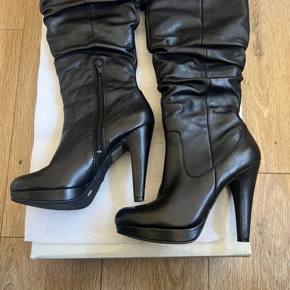 JESSICA SIMPSON KNEE HIGH BLACK BOOTS SIZE - Picture 2 of 16